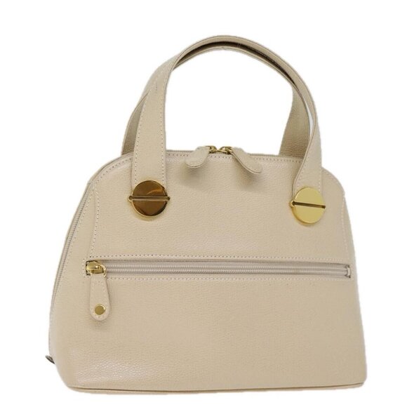 GIVENCHY Hand Bag Leather Beige Auth - Picture 1 of 16